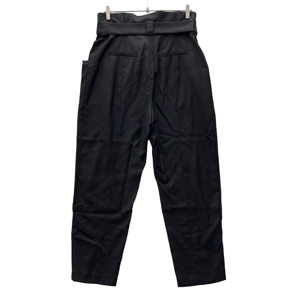 IRO Black 100% Wool Paxi Paperbag Tie Waist Trousers Pants Sz EUR 42 (34W) 0113 - Picture 5 of 14